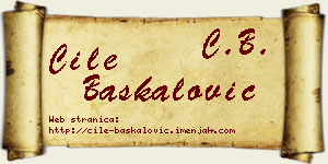 Ćile Baškalović vizit kartica